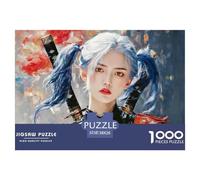 A Young Male with Blue Hair 1000 Piezas Papel Ecológico Rompecabezas Goddess Imposible, Difícil Juego Creativo Puzzle para Niños Pequeños 38x26cm/1000pcs