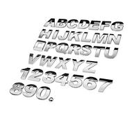 (A-Z, 0-9) 45 mm pegatina de coche 3D DIY metal letra pegatina emblema letra plata insignia decoración coche cromo logo diseño (Color: 1)