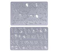 A-Z Alphabet Numbers Scrapbooking Moldes para hacer tarjetas, Chris. W Set de 2 plantillas de metal para álbum de fotos, decoración, papel de regalo, funda superior e inferior, letras/números