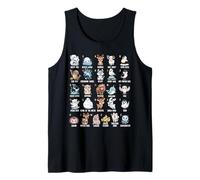 A-Z Ártico Animales Alfabeto Colección Educación Vida Silvestre Camiseta sin Mangas