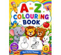 A-Z Coloring Book: A Fun Learn & Color Activity Book with Object Pictures, Big Alphabet Letters, and Easy Word Tracing for Kids Ages 3-6