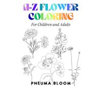 A-Z Flower Coloring Book for Children and Adults