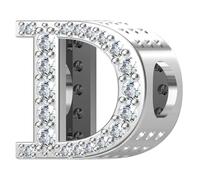 A-Z Letter 925 Sterling Silver Charm Compatible con pulseras y Collares Europeos con pulseras Pandora