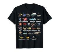 A-Z Ocean Life Alfabeto Criaturas Marinas Exploración Camiseta