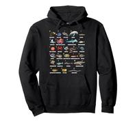 A-Z Ocean Life Alfabeto Criaturas Marinas Exploración Sudadera con Capucha