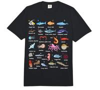 A-Z Ocean Life Exploration - Alfabeto de Criaturas Marinas Comfort Colors Adult Heavyweight T-Shirt