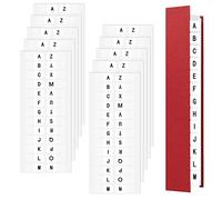 A-Z - Pestañas de índice alfabético, 260 unidades, separadores de pestañas del alfabeto, color blanco, pestañas del alfabeto de 2.5 cm, divisores de índice, divisores alfabéticos adhesivos para