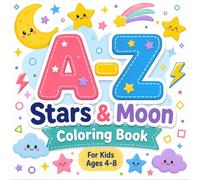 A-Z Stars & Moon Coloring Book: Fun A-Z Letters Filled with Stars, Moons, Lightning and Geometric Patterns for Relaxing Creativity