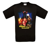 A Zombie Hanged on The Bell Rope Horror Cult Movie T-Shirt Black S