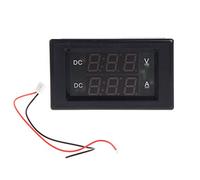 A0127 Voltímetro digital dual 600 V 20 A, amperímetro, amperímetro de voltios, amperímetro, medidor de amperios rojo + LED verde