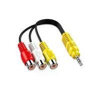 (A1, 15mm) For T edicated 3.5mm Jack Plug RCA Cable 3.5 Aux Male To 3 RCA Female Adapter Mini Aux Stereo Audio Video AV Adapter Cables