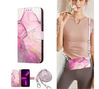 (A1) Case For Oppo Find X5 Pro Crossbody Neck Strap Lanyard Cover Marble Magnetic Wallet Leather Case