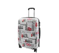 A1 FASHION GOODS City of London - Maletas expandibles de 4 ruedas con estampado de ciudad de Londres, multicolor, Medium 24" Size, Maleta
