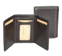 A1 FASHION GOODS John John - Cartera de piel para hombre con ventana de identificación con bloqueo RFID, múltiples ranuras para tarjetas, en caja de regalo, Brown, Tri-fold, Triple pliegue