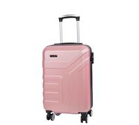 A1 FASHION GOODS Maleta de 4 ruedas tamaño cabina ABS cerradura dígitos expandible equipaje de mano bolsas de viaje Paris, oro rosa, Carry-on 20 inchs, Equipaje rígido con ruedas giratorias