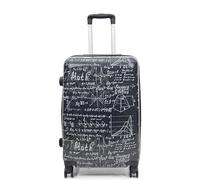 A1 FASHION GOODS Maleta de cuatro ruedas con impresión de maleta rígida para equipaje, matemáticas, números, álgebra, Black, M, Equipaje rígido expandible con ruedas giratorias