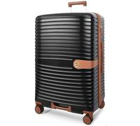 A1 FASHION GOODS Maleta rígida con 4 ruedas, ampliable, ligera, con bloqueo de dígitos marrón, Black, Large Check-in, Maleta