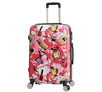 A1 FASHION GOODS Maleta rígida con estampado cosmético, ruedas giratorias, bolsas de viaje expandibles y ligeras, multicolor, Medium 24" Check-in Size, Maleta