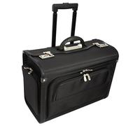 A1 FASHION GOODS Maletín de piloto rodante, tamaño cabina, doble combinación, cerraduras de negocios, viajes, bolsa de mano para médicos