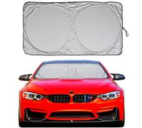 A1 - Parasol para Parabrisas de automóvil con Bolsa de Almacenamiento, Plegable, para camión, Todoterreno, Ventana Delantera, Protector de Visera, Accesorios Interiores para el Calor, L