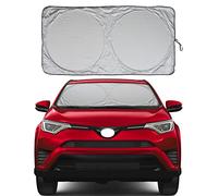 A1 - Parasol retráctil para Parabrisas con Bolsa de Almacenamiento para automóvil, camión, SUV, Ventana Delantera, Pantalla Protectora para Interiores de automóviles, Accesorios para el Calor, M