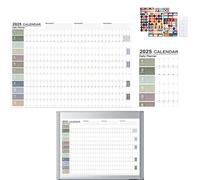A1 Wall Planner, 2025 Wall Calendar, Large Year Planner, Full Year Calendar, Annual Planning Chart, Comprehensive A1 Wall Planner Easy to Read Layout for Student Family School Officee Work Study