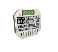 A10. Aislador de doble polo que evita por completo encendidos residuales en LED o cualquier lámpara. 230VAC. 2000W Máx.