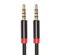 A10 de Audio AUX de 3,5 mm de Altavoz de 3,5 mm de extensión AUX de MP3 para Coche de Auriculares de Nylon de 4 Auriculares Y Audio (C, One Size)