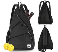 A11N Pickleball, Bolsa Cruzada Reversible para Mujeres y Hombres, Black