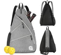 A11N Pickleball, Bolsa Cruzada Reversible para Mujeres y Hombres, Gris Oscuro
