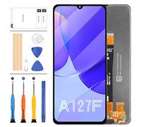 A127F - Pantalla de repuesto para Samsung Galaxy A12 Nacho SM-A127 A127U A127 A127F A127M de 6.5 pulgadas LCD táctil digitalizador conjunto de piezas de reparación de cristal completo + herramientas