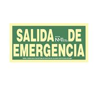 A13406 - Señal Luminiscente Salida De Emergencia Clase A PVC 1mm 15x30cm con CTE, RIPCI Nueva Legislación