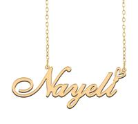 A168A Collar personalizado con nombre personalizado chapado en nombre para madre, hija, amistad, mujeres, día de San Valentín, Navidad, cumpleaños, Año Nuevo, Metal, Sin gemas.