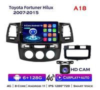(A18 6-128G-AHDCAM)2Din Android10 Car Radio For Toyota Fortuner Hilux MT 2007 2008 2012 2014 2015 Multimedia Video Audio Gps Navigation Car Stereo
