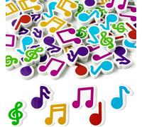 A1DIEE 60 mini borradores de música para niños a granel, lápiz de notas musicales, borrador de goma, rompecabezas de escritorio 3D, temática musical, regalos de fiesta de cumpleaños, regalos de