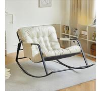 A1VETY Mecedora para patio al aire libre y patio con respaldo ajustable, silla moderna para balcón, sala de estar, ideal para siesta y balcón (A)