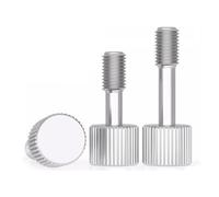 A2-70 Acero inoxidable M3 ~ M6 Tornillos moleteados planos de medio hilo Tornillo ajuste antiaflojamiento Para mecanizado CNC, muebles(M3x12mm(2Pcs))