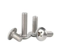 (A2-70) Perno cruzado redondo grande de cabeza plana Braguero de acero inoxidable 304 M2-M8 longitud 3~80 mm(45mm,M5 (10pcs))