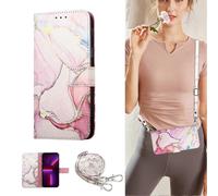 (A2) Case For Oppo Find X5 Pro Crossbody Neck Strap Lanyard Cover Marble Magnetic Wallet Leather Case