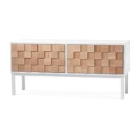 A2 Mueble TV con patas Collect 2016 roble aceitado blanco-blanco