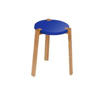 A2 Taburete Happy Azul. patas de roble