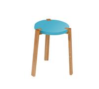 A2 Taburete Happy Turquesa. patas de roble