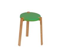 A2 Taburete Happy Verde. patas de roble