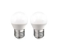 A2BC LED Lighting Pack 2x Bombillas esféricas LED E27 6W luz calida (3000K) 470 Lm.