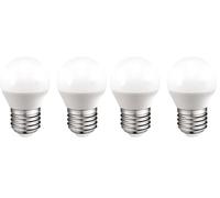 A2BC LED Lighting Pack 2x Bombillas esféricas LED E27 6W luz calida (3000K) 470 Lm. (Paquete de 2)