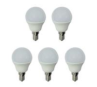 A2BC LED Lighting Pack x5 Bombilla LED esférica 6W (equivalente a 40W) Luz neutra (4000K) no dimmable, E14, 470 Lm, 25000 horas de vida 554009800400