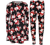A2Z 4 Infantil Navidad Santa Pingüino Estampado Vestido Y Leggings Set 7-13 Año