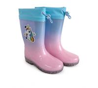 A2Z 4 Kids Botas de lluvia impermeables de PVC para niños y niñas, con cordón ajustable, forro cálido, suela antideslizante, botas de agua para niños y niñas, zapatos de agua para caminar y escuela