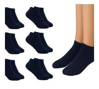 A2Z 4 Kids Chicas Niños Sólido Color Zapatilla Tobillo Paquete De 6 Unidades - Socks AZ750 Navy 6 Pack 2-3