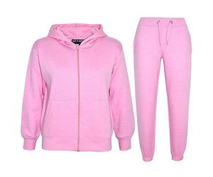 A2Z 4 Kids Chicas Niños Sólido Traje Camisa de entrenamiento Con Capucha - T.S Plain Baby Pink 9-10